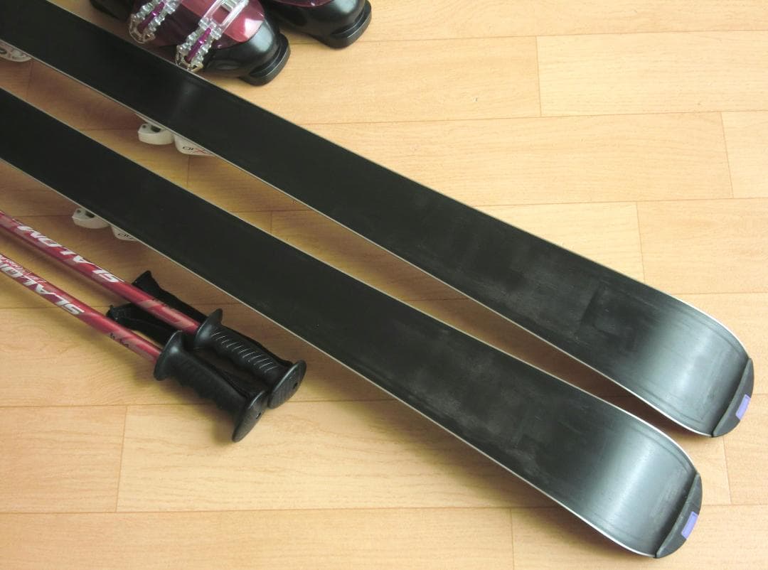 ■■送料無料■KAZAMA■女性用スキーセット■145/24-24.5■WAX■