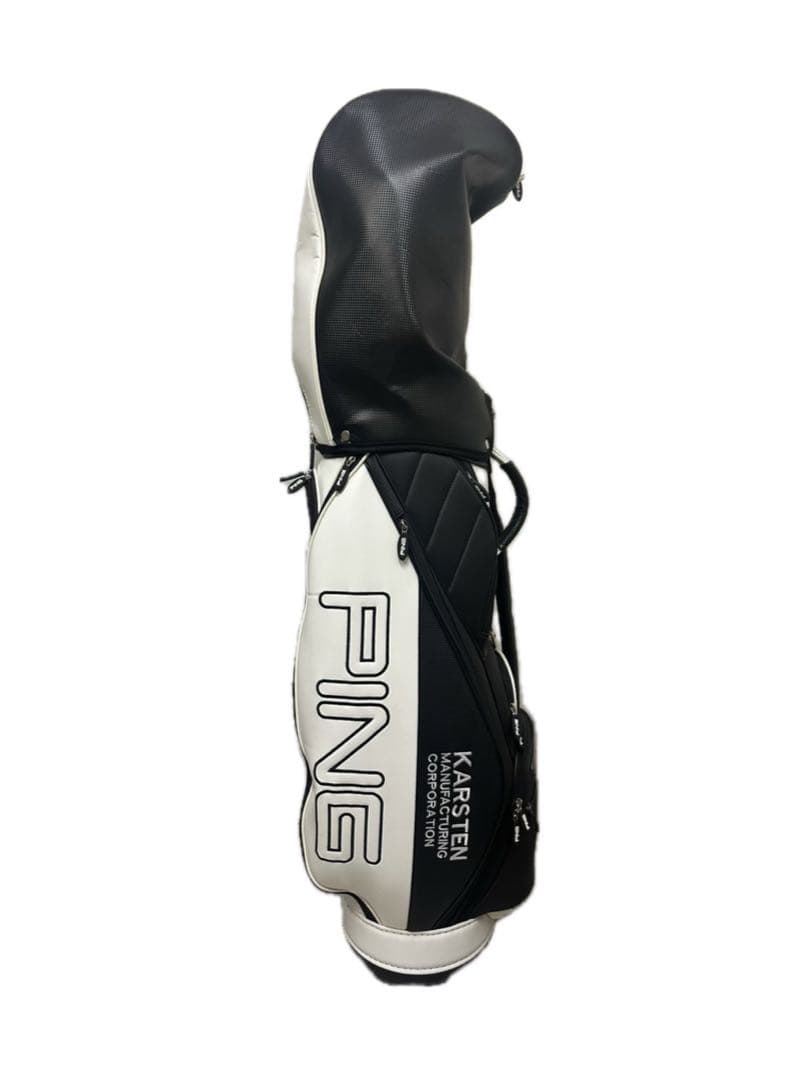 PING KARSTEN キャディバッグ ホワイト・ブラック
