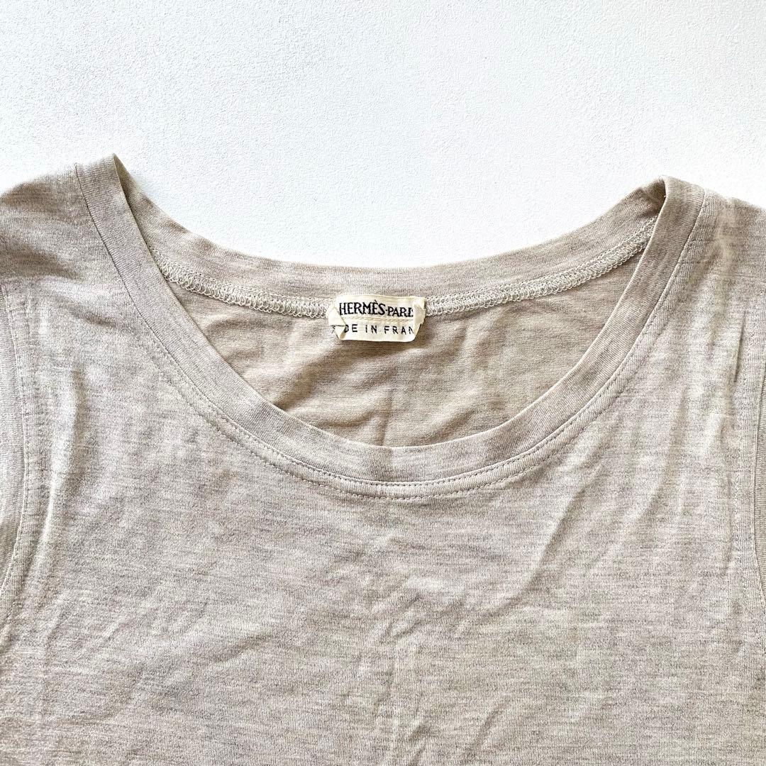 HERMES シルク　ノースリーブ　トップス　マルジェラ期　エルメス　38