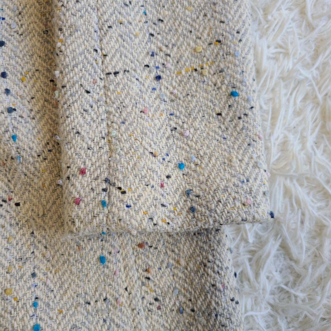 LL✨ポールスミス チェスターコート ダブルブレスト ツイード 裏地派手 リボン