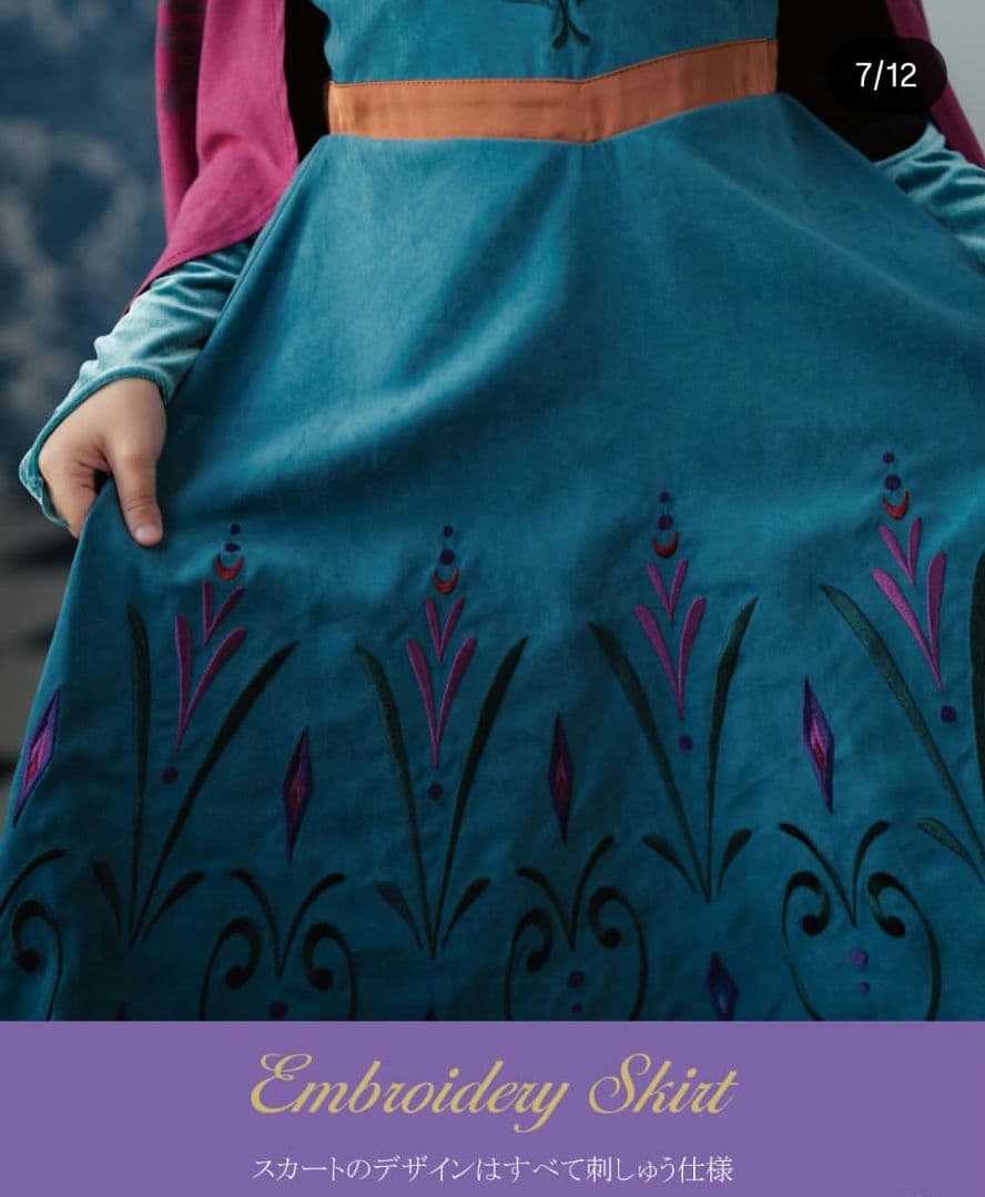 新品　130cm アナ雪　エルサ　ディズニー　バースデイ　ドレス　マント　コトリ