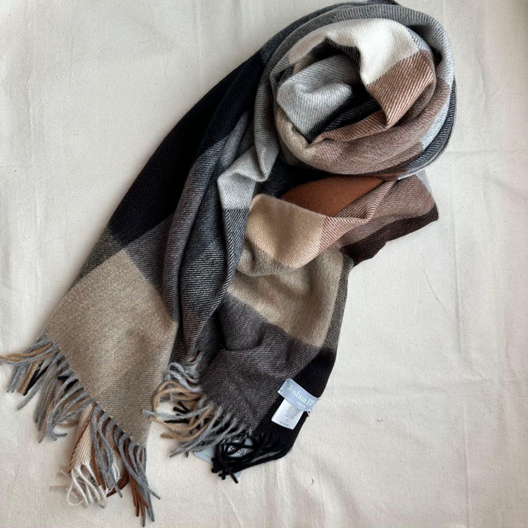 最新作JoshuaEllis カシミヤ 大判ストールジョシュアエリス70×190