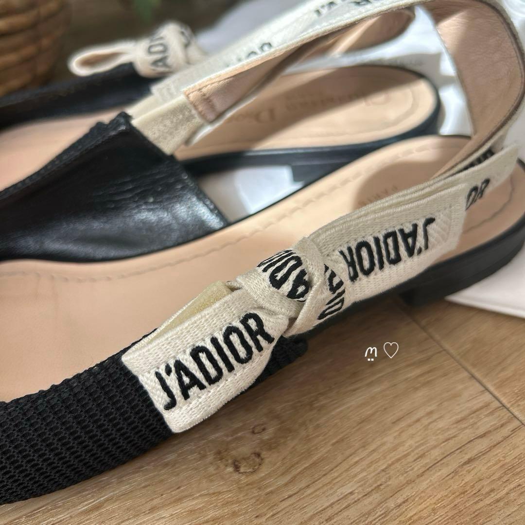 Diorディオール　ジャディオール　スリングバックフラットシューズ37　パンプス