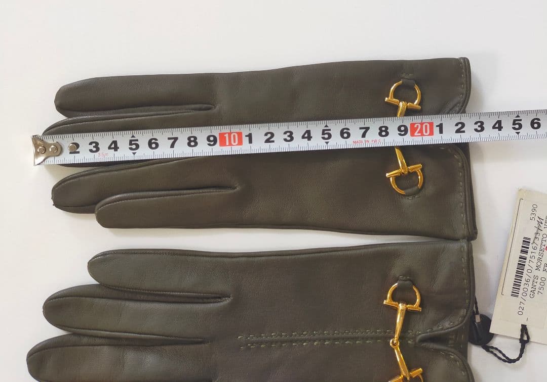 【未使用品】GUCCI レザー手袋 ブラウン　ホースビット　ゴールド金具