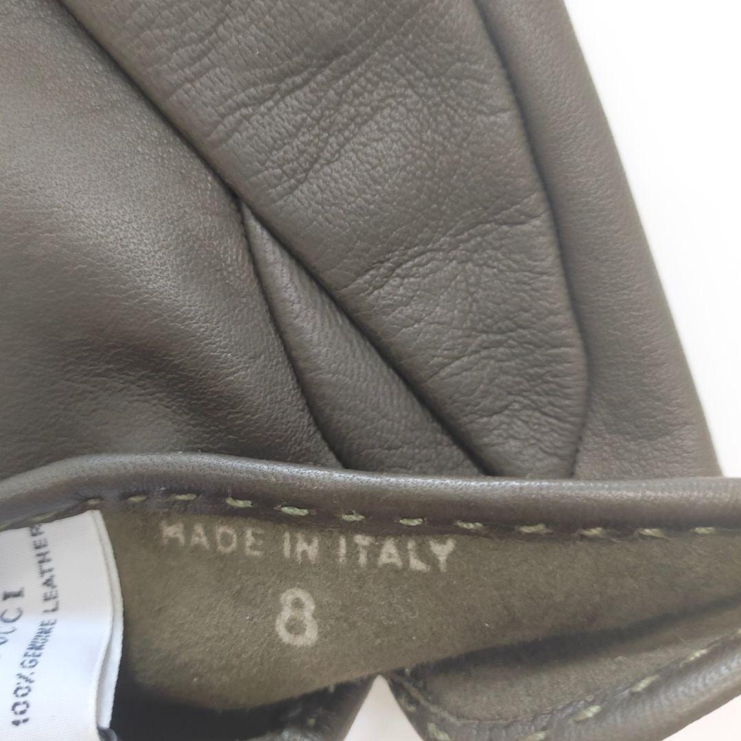 【未使用品】GUCCI レザー手袋 ブラウン　ホースビット　ゴールド金具