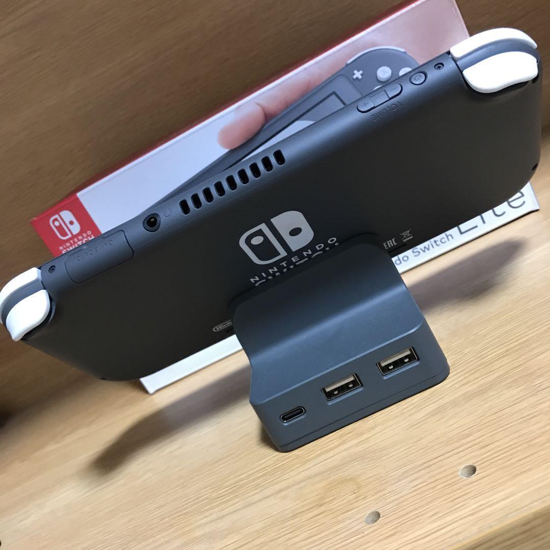 Nintendo Switch Liteグレー 付属品3つあり