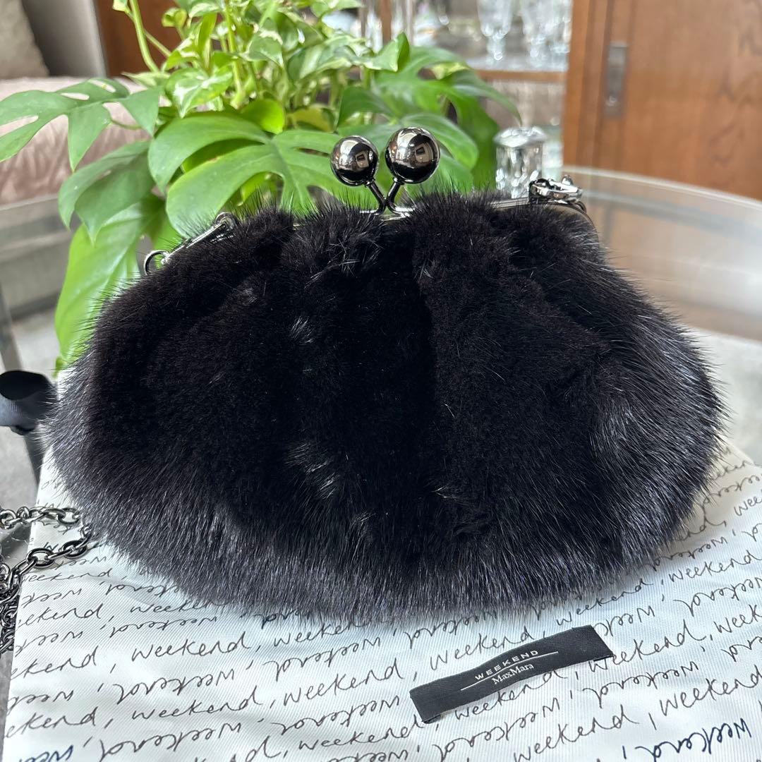 希少‼️WEEKENDウィークエンドマックスマーラ☆パスチーノ 黒 ミンクファー