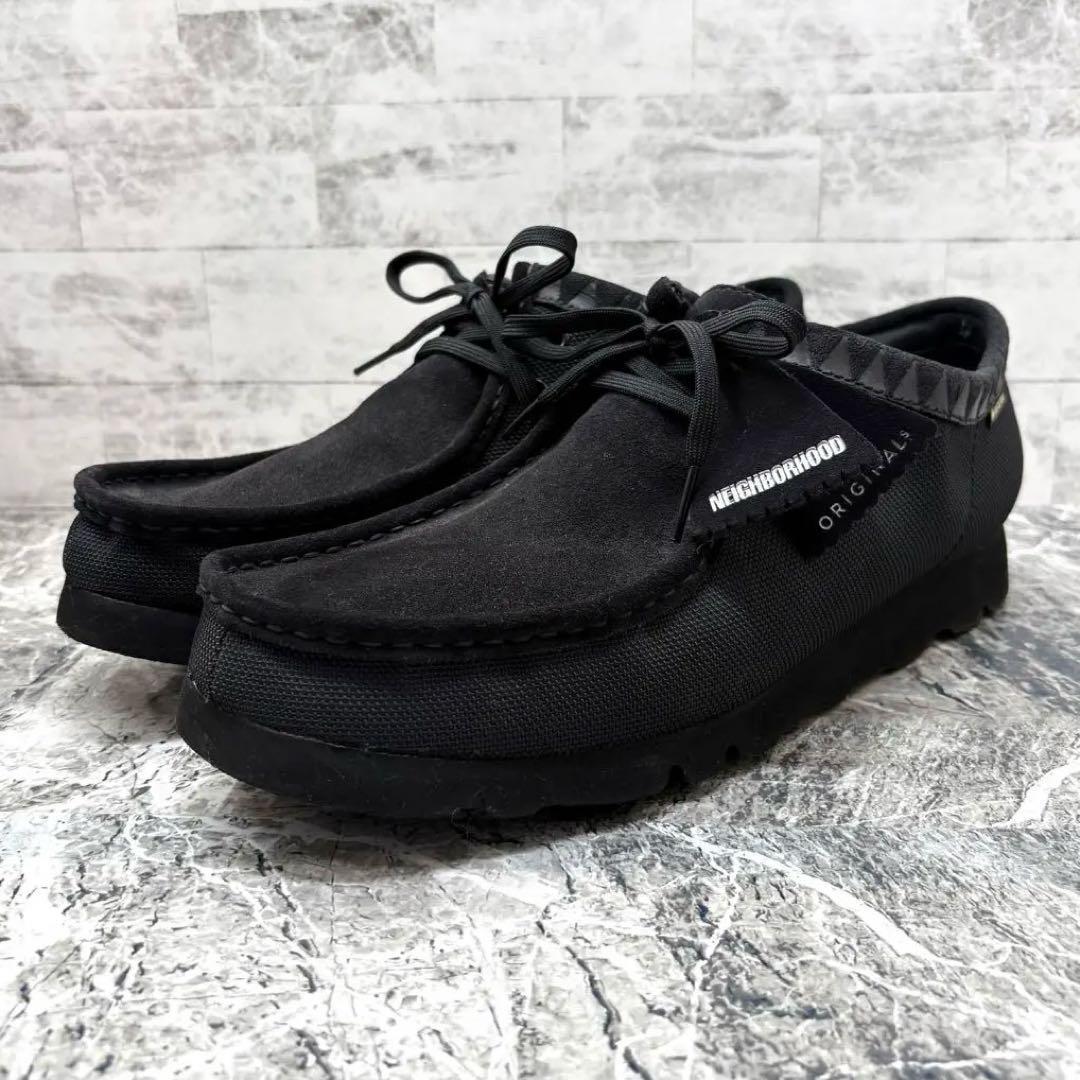 美品 クラークス ネイバーフッド ワラビー ゴアテックス 28 ブラック コラボ