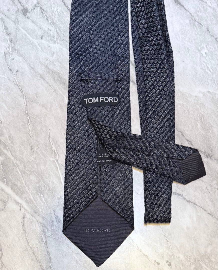 トムフォード リネンシルク ソリッド ネクタイ イタリア製