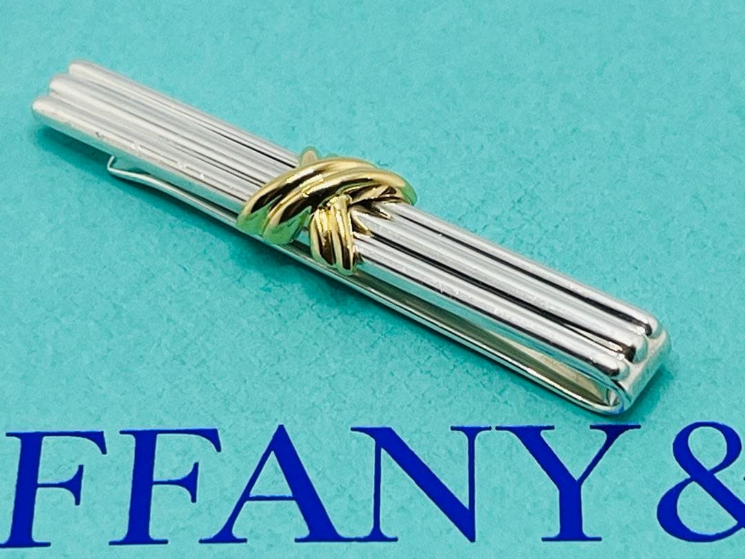 c678 美品　ティファニー　1995シグネチャー　ネクタイピン　750/925