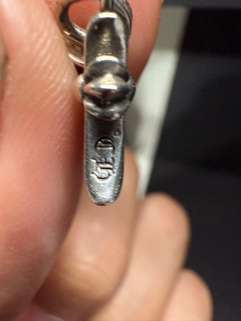 正規店購入　CHROME HEARTS シルバー クロスピアス baby fat