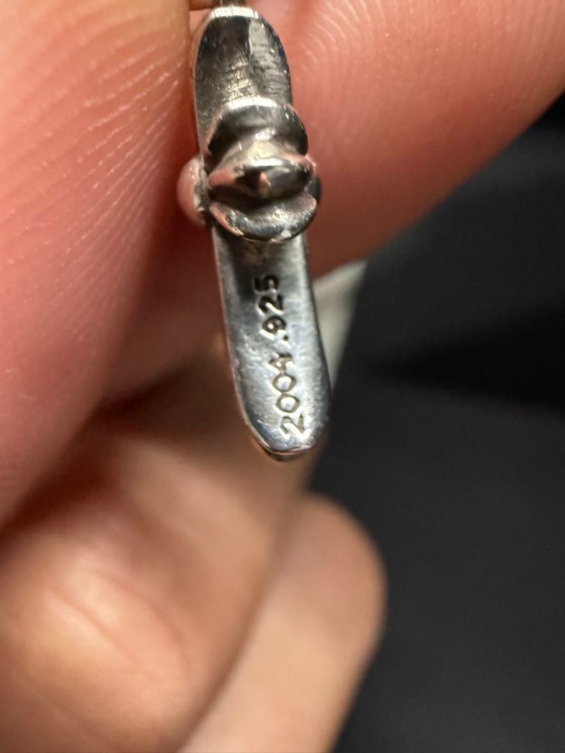 正規店購入　CHROME HEARTS シルバー クロスピアス baby fat