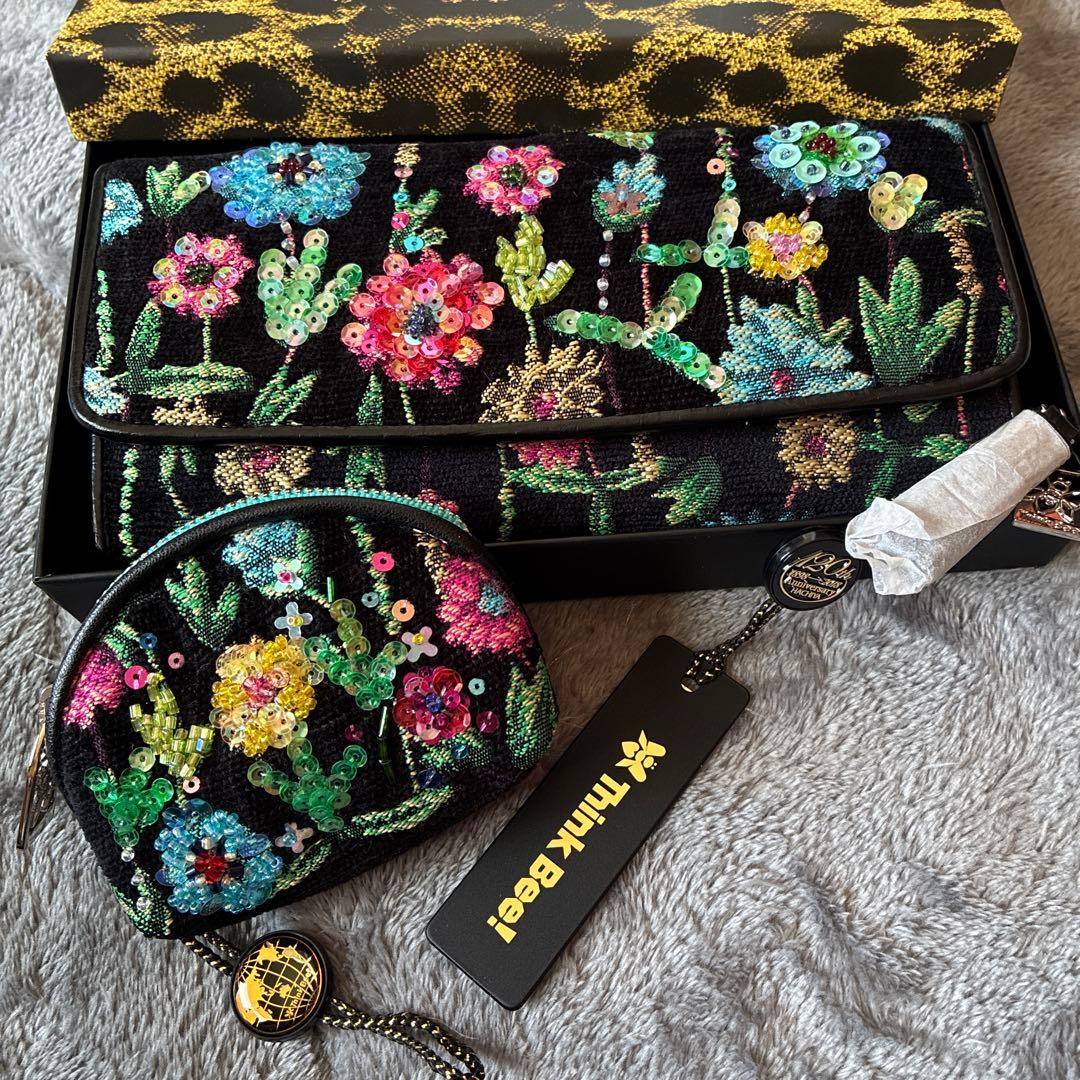 シンクビー　フラージェビーズ　ブラック 長財布と小銭入れセット　新品未使用