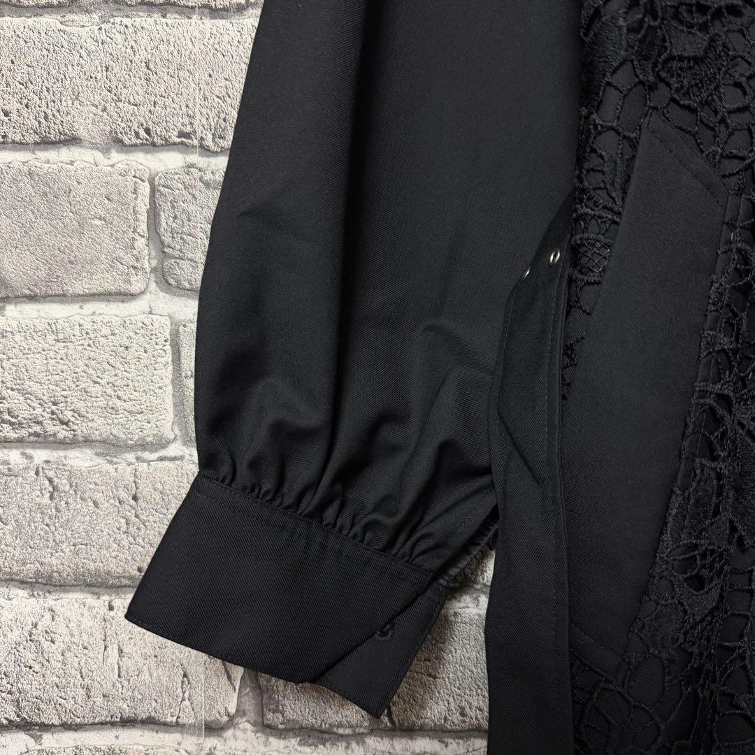 【美品】HARE　レースキリカエトレンチコート　ブラック　ベルト付