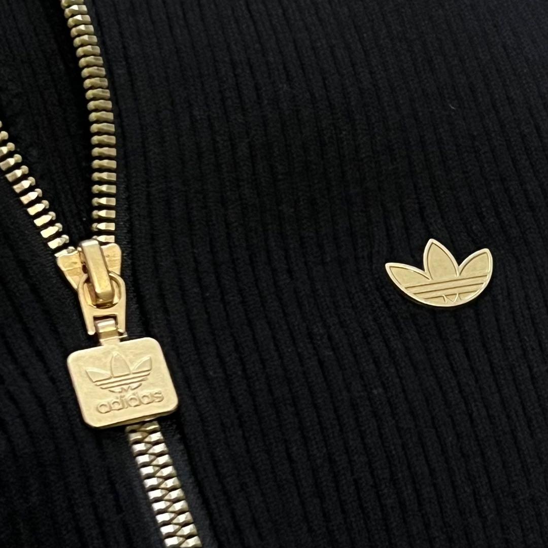 美品✨adidas ジャンプスーツ ニット オールインワン ブラック