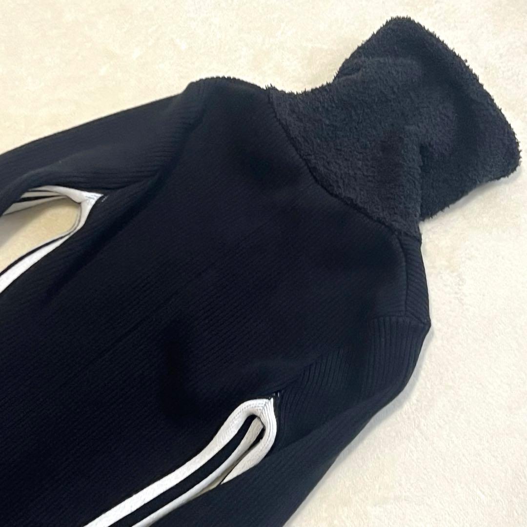 美品✨adidas ジャンプスーツ ニット オールインワン ブラック