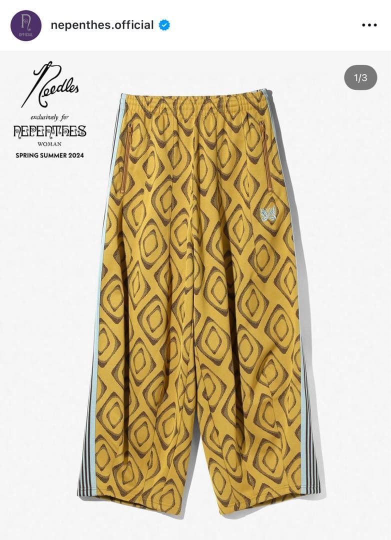 希少　needles ヒザデルパンツ　XSサイズ