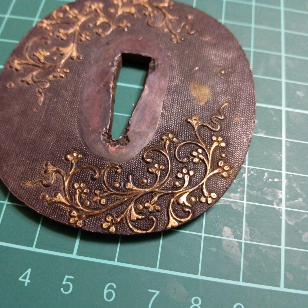 日本刀鍔　象嵌入り③