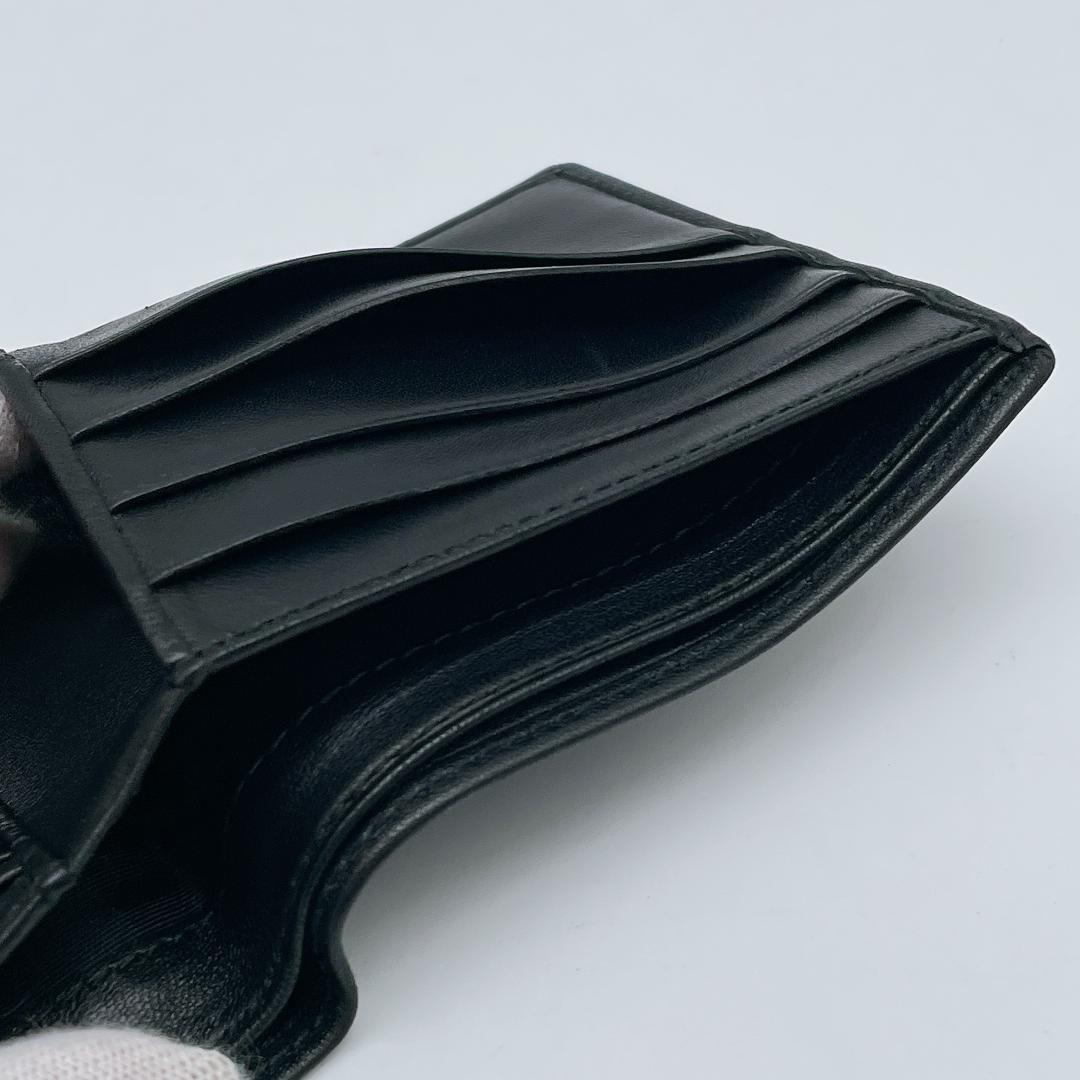 LOEWE 二つ折り財布 ナッパレザー アナグラム ブラック e789