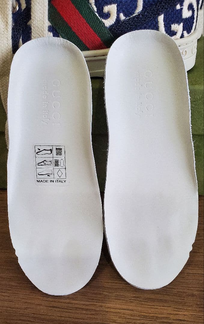 GUCCI CHILDREN ネイビーキャンバス テニス スニーカー 13.5