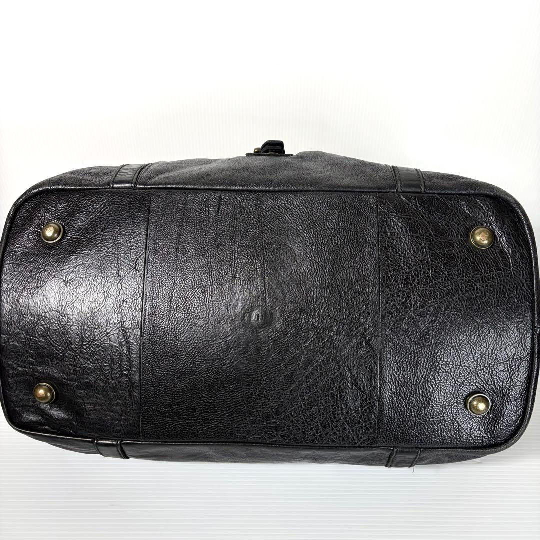 Fossil フォッシル 2way ボストンバッグ ブラック 黒 レザー