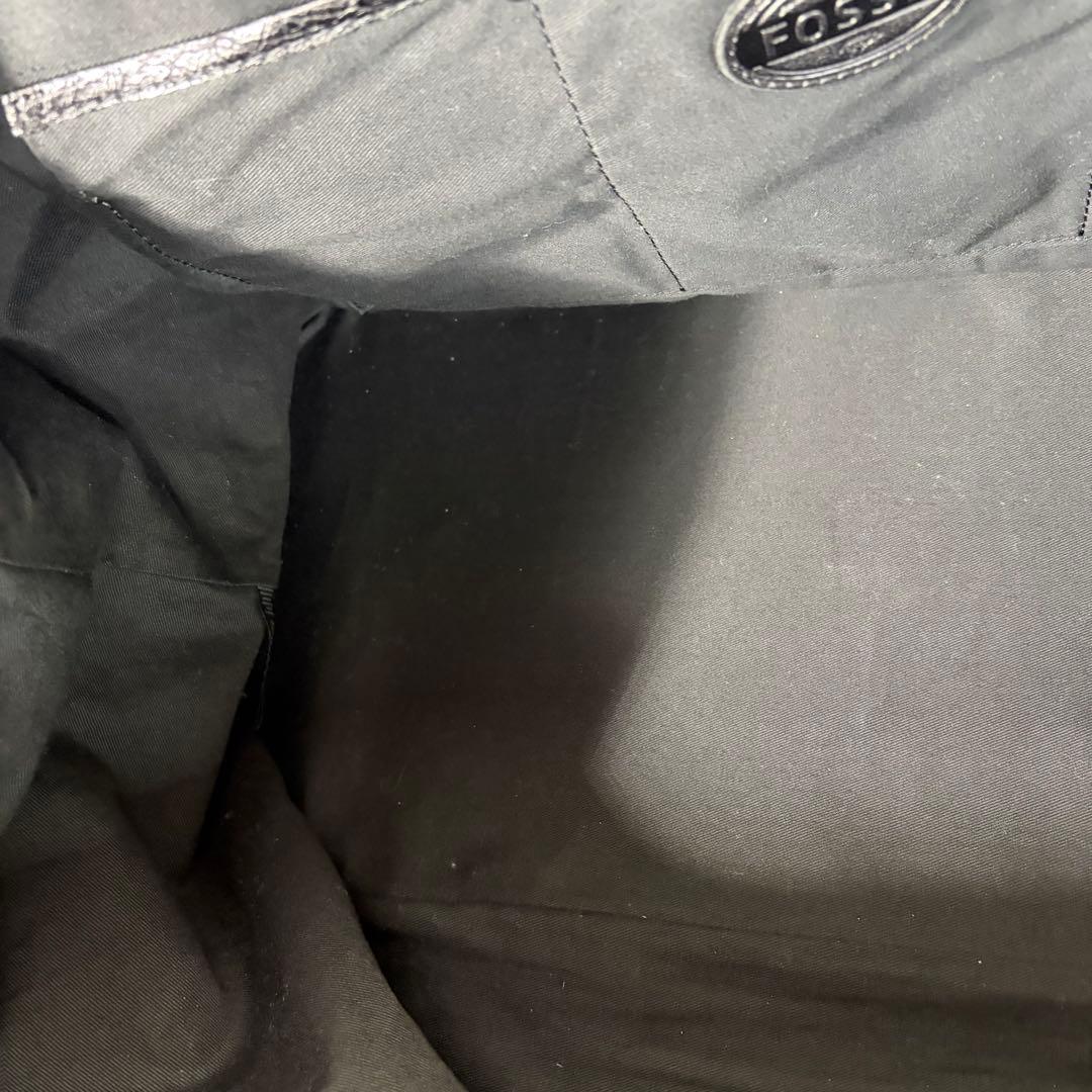 Fossil フォッシル 2way ボストンバッグ ブラック 黒 レザー