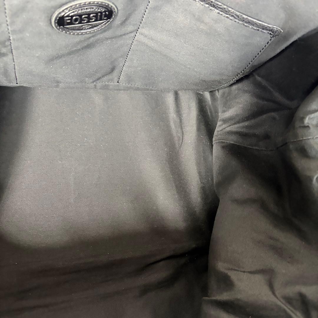 Fossil フォッシル 2way ボストンバッグ ブラック 黒 レザー