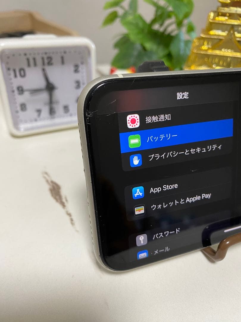 iPhone11 128GB画面割れ画面交換品 FaceID可 バッテリー71%