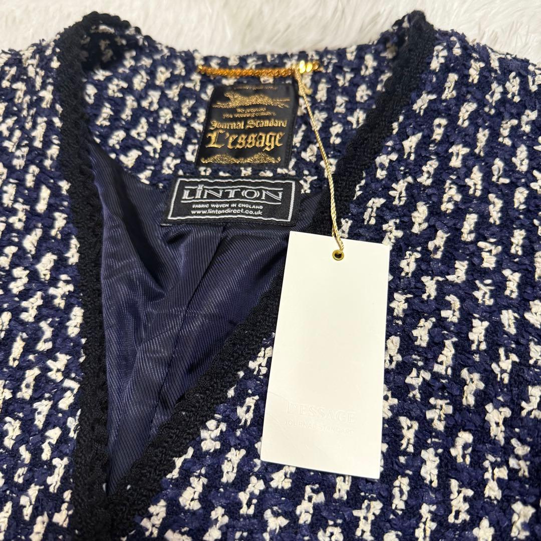 ✨新品タグ付✨LINTON リントン シャネルツイード ジャケット 金ボタン