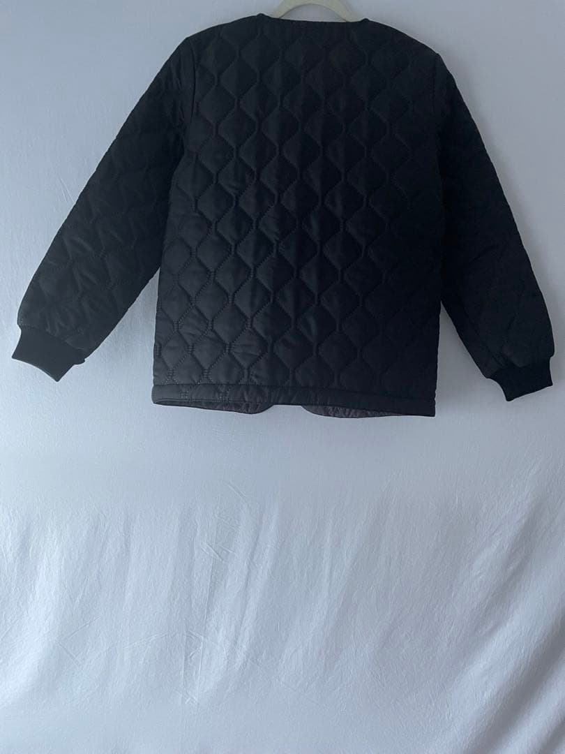 ARMEN｜キルティング ノーカラージャケット 黒 size 1