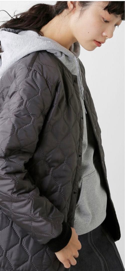 ARMEN｜キルティング ノーカラージャケット 黒 size 1