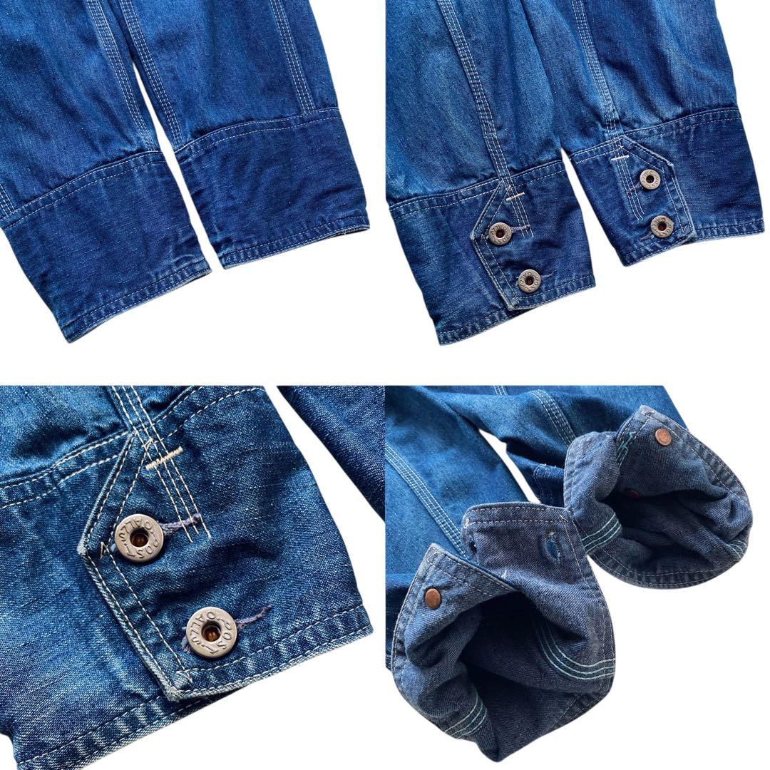 ポストオーバーオールズ USA製後期 デニム カバーオール 4ポケット M