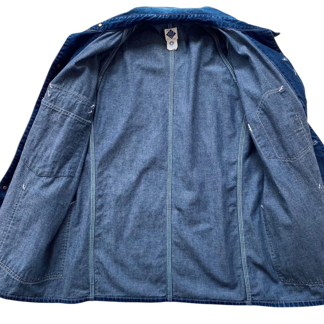 ポストオーバーオールズ USA製後期 デニム カバーオール 4ポケット M
