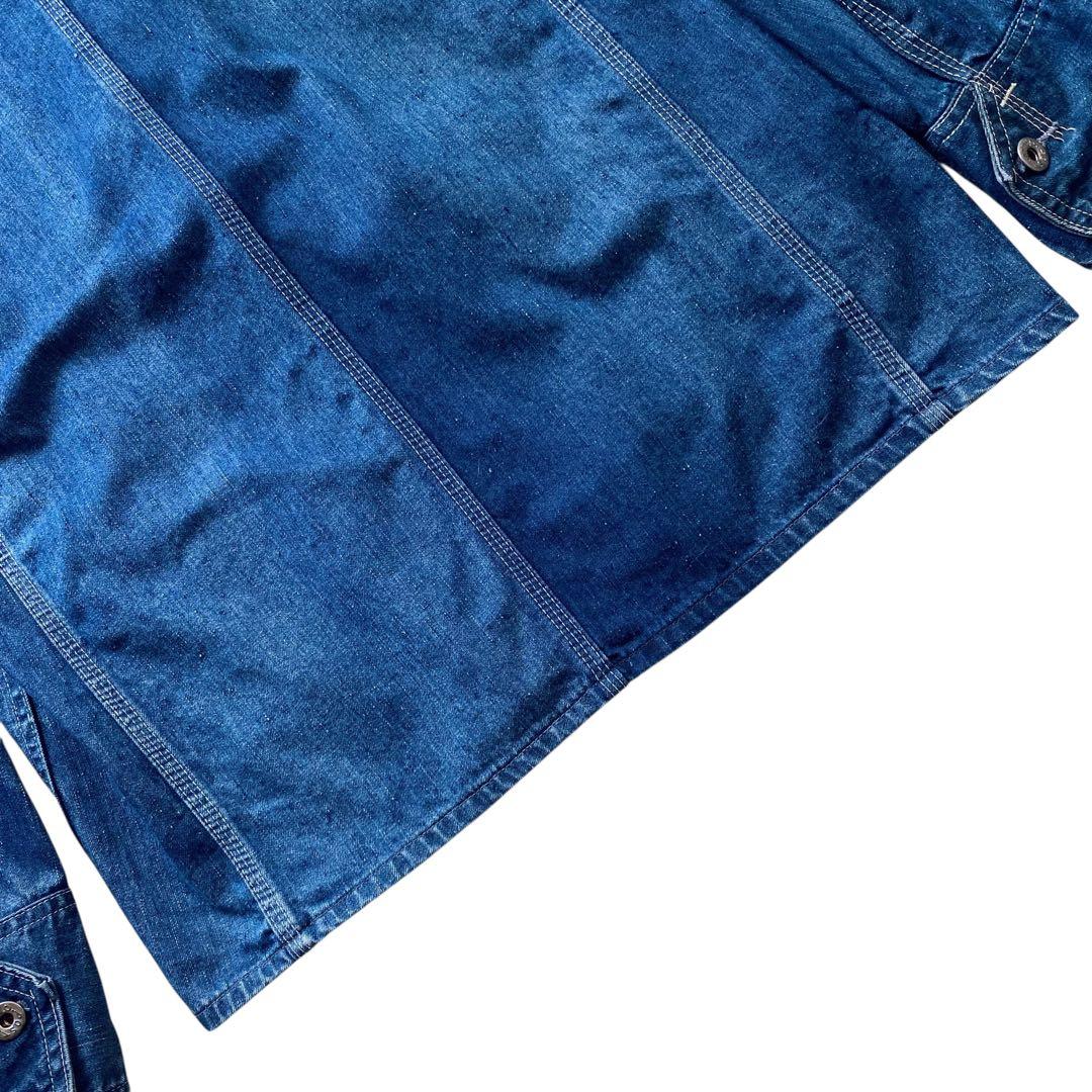 ポストオーバーオールズ USA製後期 デニム カバーオール 4ポケット M