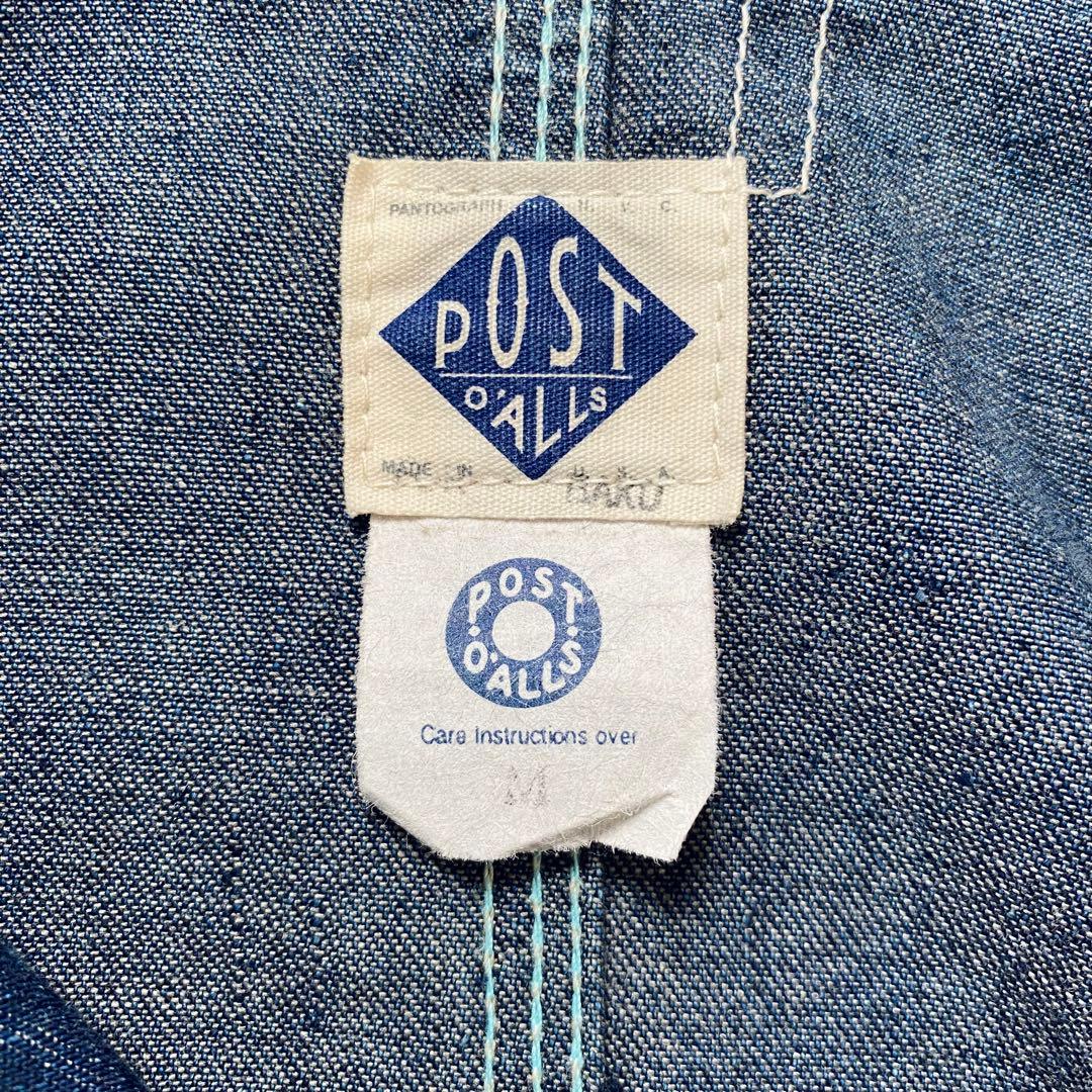 ポストオーバーオールズ USA製後期 デニム カバーオール 4ポケット M