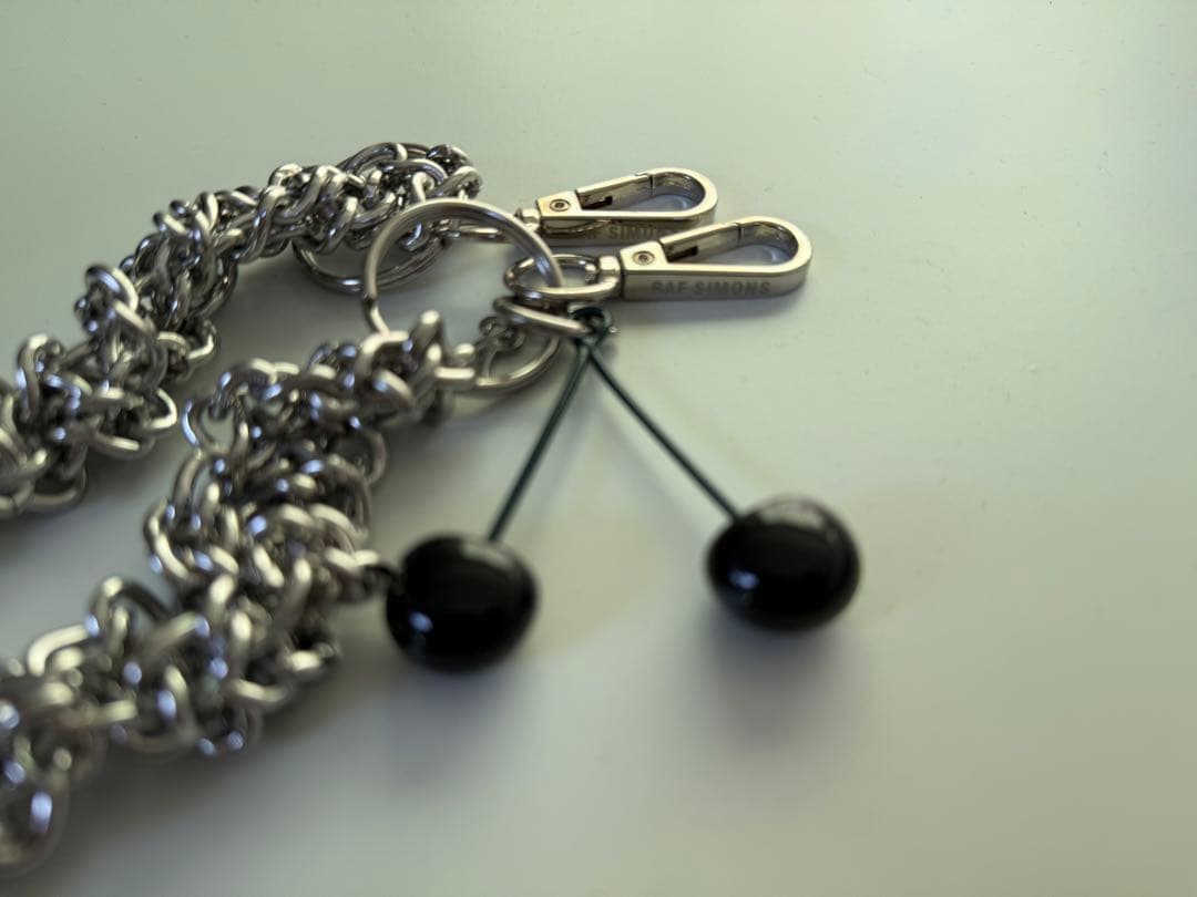 【RAF SIMONS】 シルバー チェリー ウォレットチェーン