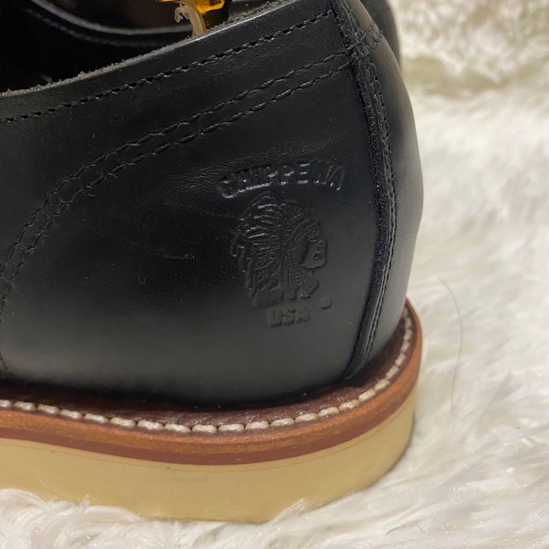 ✨美品✨チペワ モックトゥ オックスフォード革靴ブラック黒ローカット