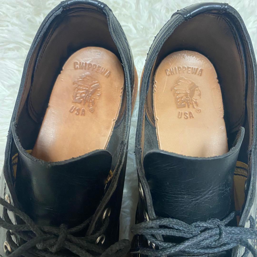 ✨美品✨チペワ モックトゥ オックスフォード革靴ブラック黒ローカット