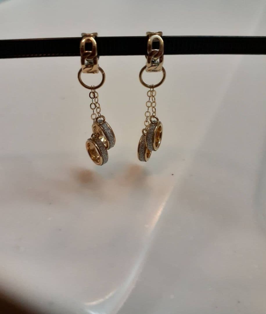 きよ様 K18WG ピアリング＆K18YG ゴールドチャーム ２点おまとめ