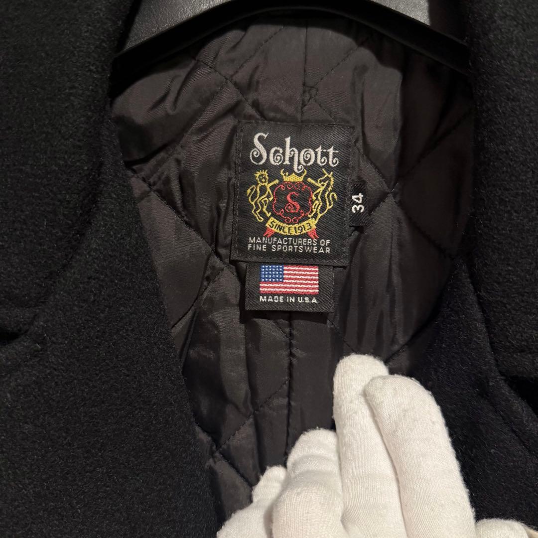 美品‼️ Schott ウール ライダース ピーコート ワンスター USA製 34