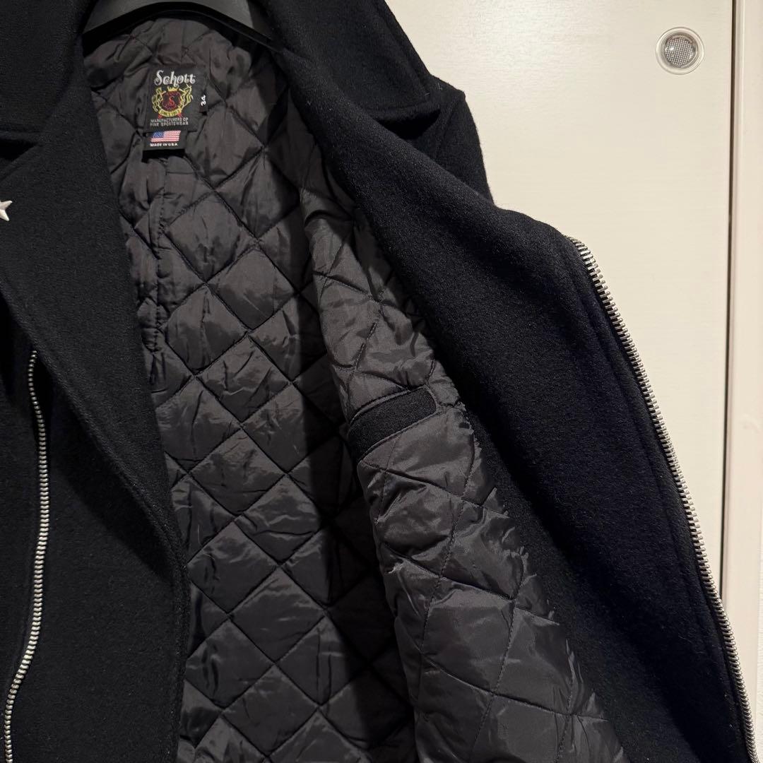 美品‼️ Schott ウール ライダース ピーコート ワンスター USA製 34