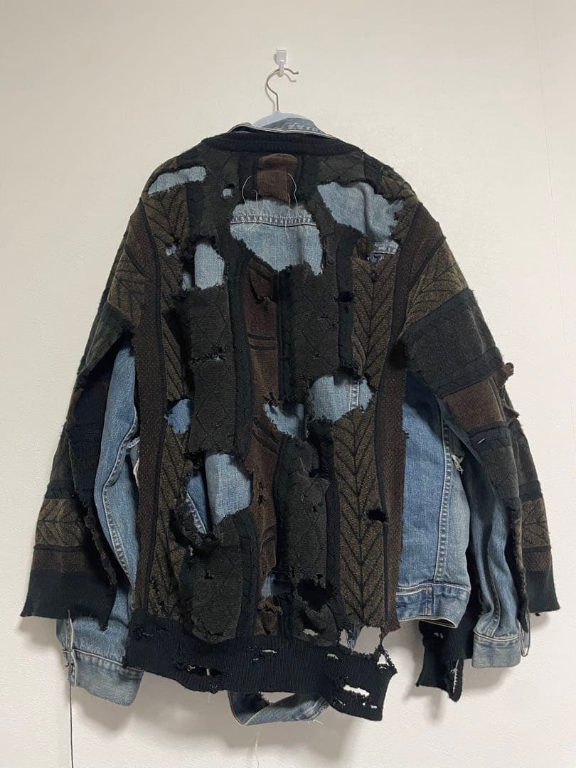 再構築 ダメージデニムジャケット　リメイク