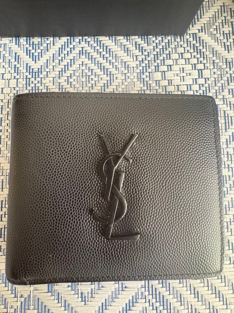 SAINT LAURENT ブラック二つ折り財布+ケース