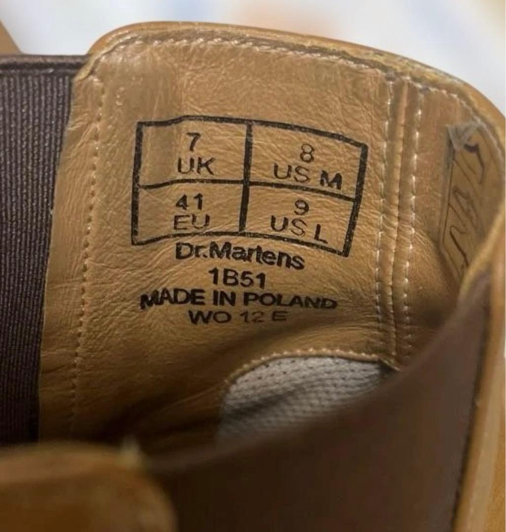 ドクターマーチン　キャメル　レザー サイドゴアブーツ２6cm