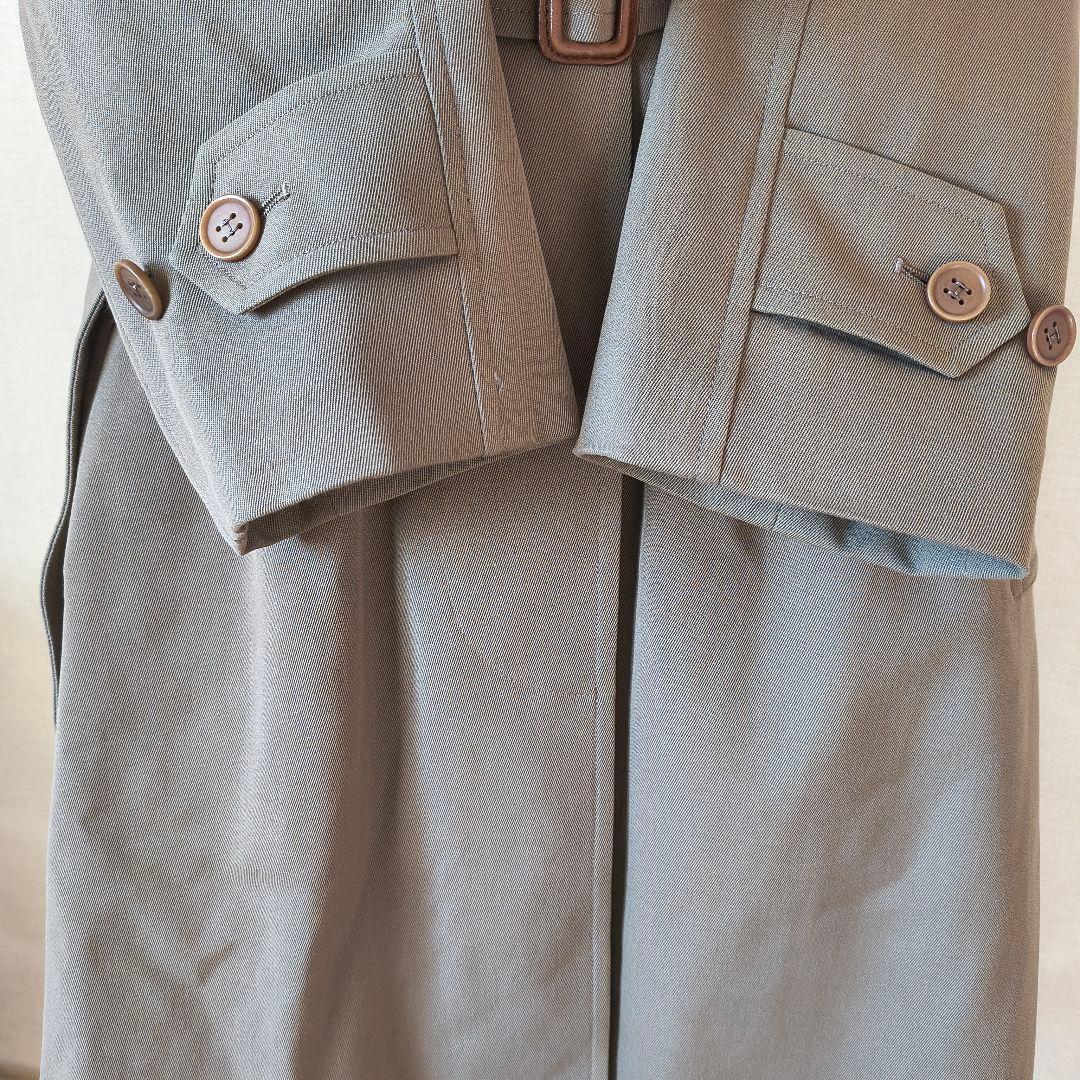 訳あり エルメス マルジェラ期 ベルトつきロングコート 38 ウール コットン