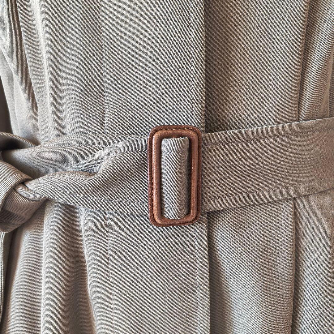 訳あり エルメス マルジェラ期 ベルトつきロングコート 38 ウール コットン