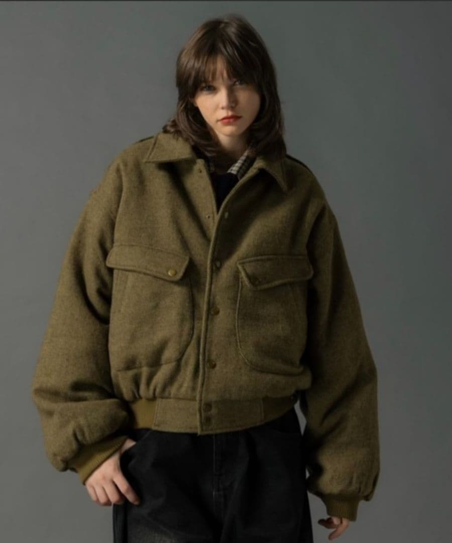 civvy.ヘリンボーンフライトジャケット