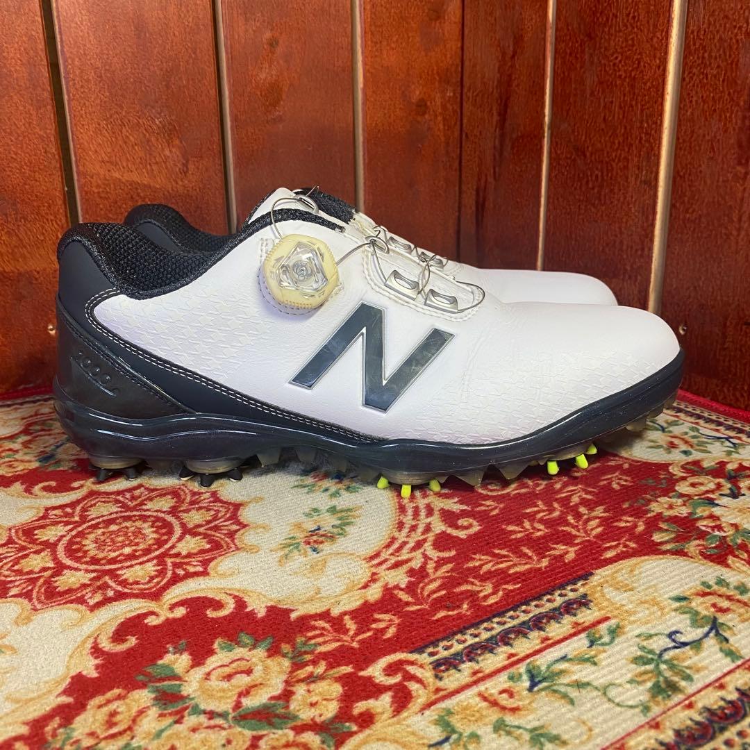 ニューバランス ゴルフシューズ BOAダイヤル式スパイク ホワイト