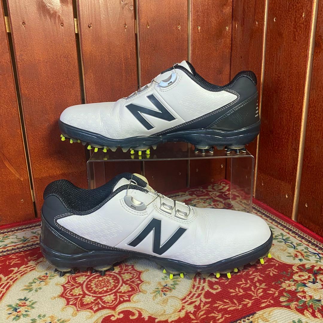 ニューバランス ゴルフシューズ BOAダイヤル式スパイク ホワイト