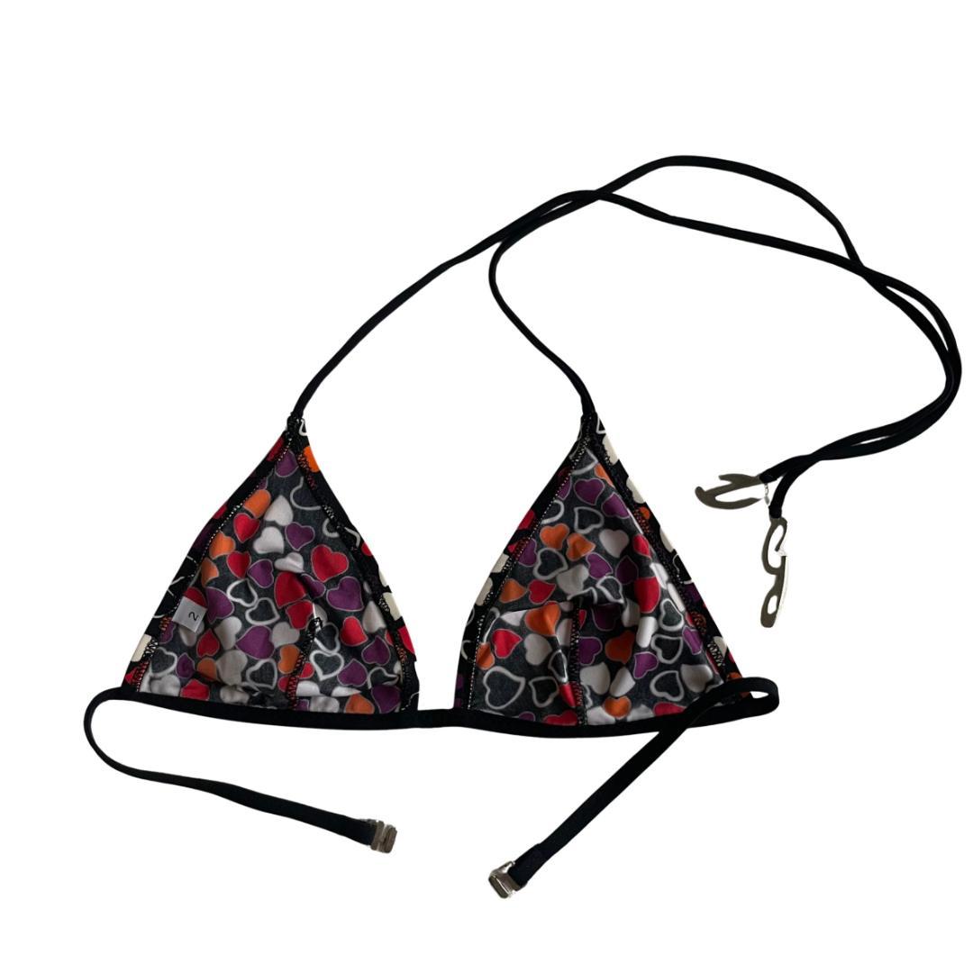 ドルチェ&ガッバーナ トライアングルビキニ 三角ビキニ 水着 ハートマルチカラー